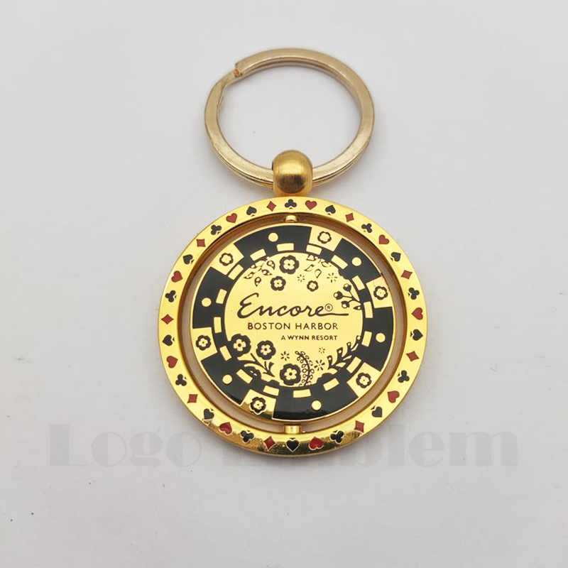 Zinc Alloy Spinner Keychain